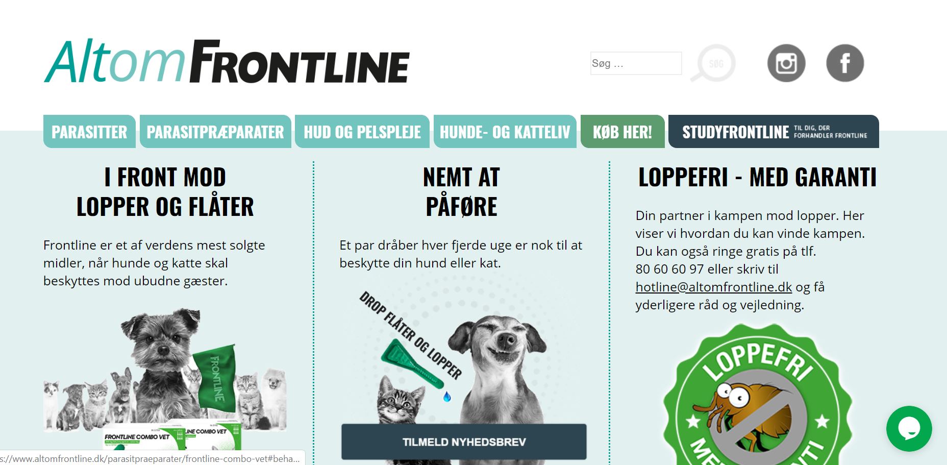 Frontline nyt website (Boehringer Ingelheim)